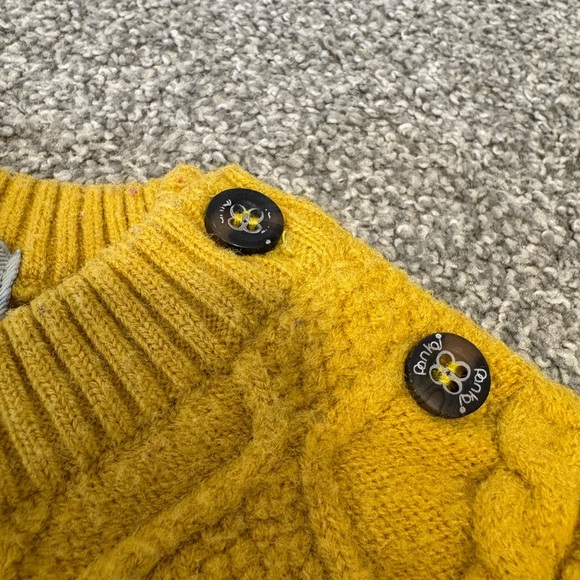 City Knit Vintage Toddler Baby Knit Yellow Sweater 18m - Picture 9 of 14